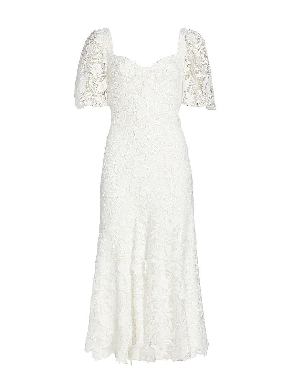 Womens Lace Sweetheart Midi Dress product image