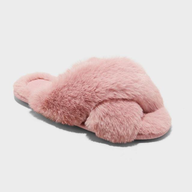 Womens Paris Crossband Slide Slippers - Auden Blush XL Product Image