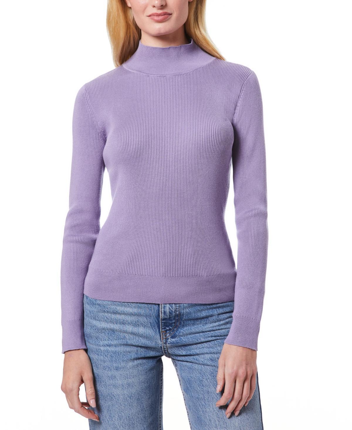 Melissa Paige Womens Ribbed Mock-Neck Sweater, Regular & Petites Product Image