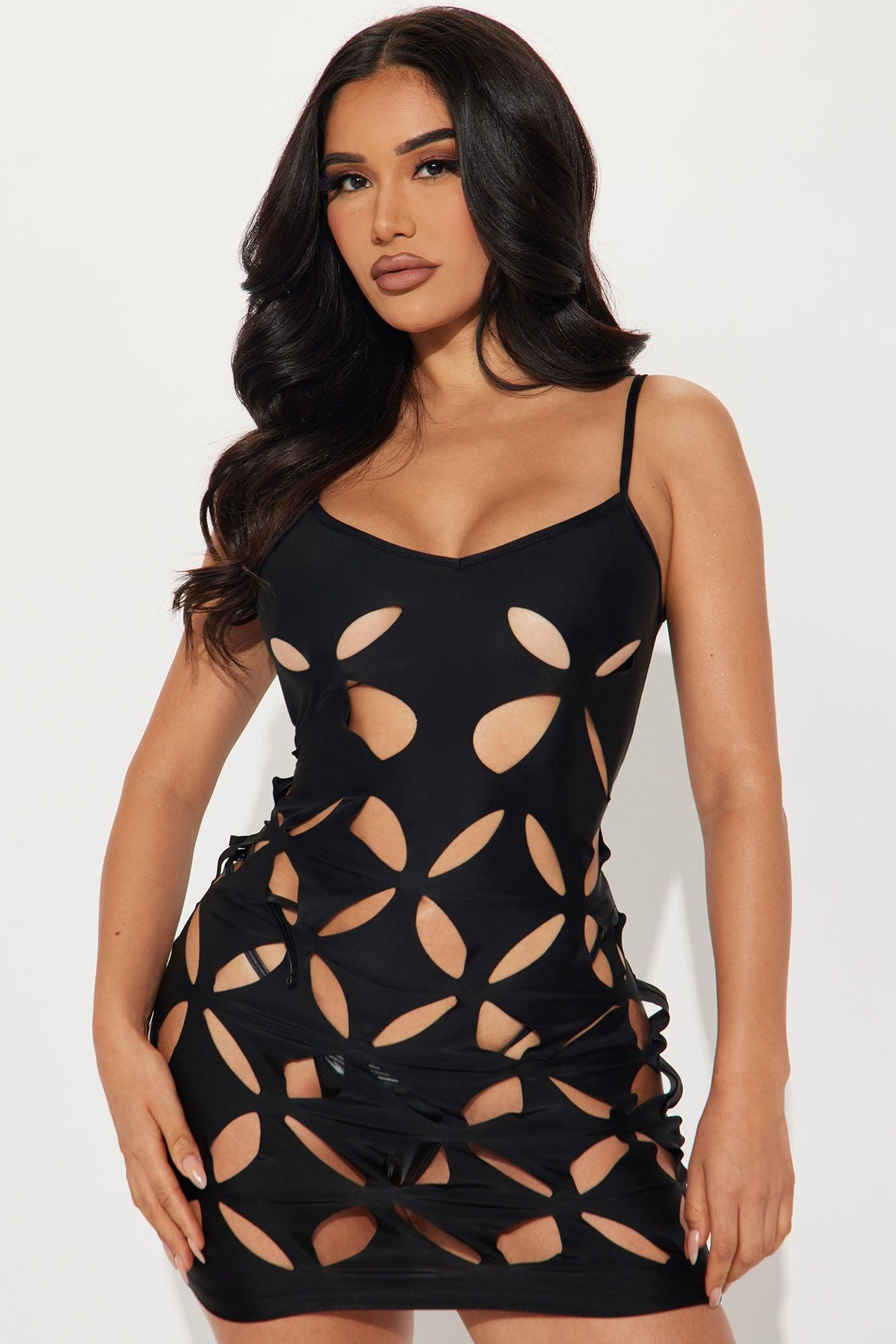 Paradise With You Coverup Dress - Black Product Image