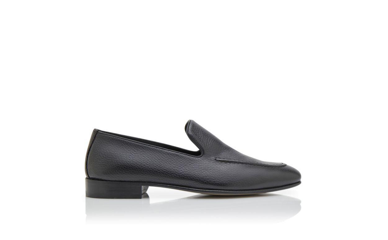 TRURO Black Calf Leather Loafers  Product Image