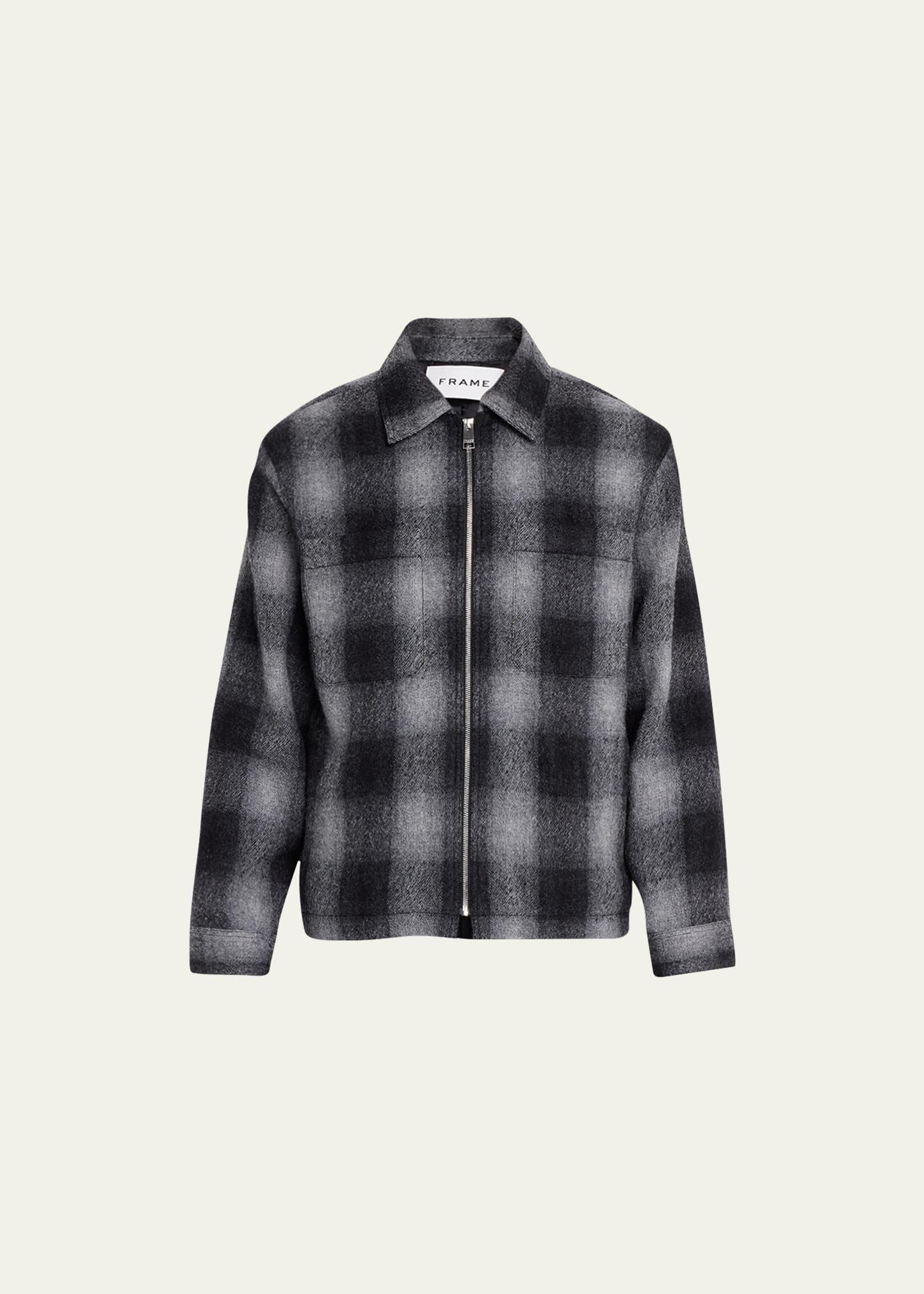 Mens Plaid Wool Shirt Jacket Product Image