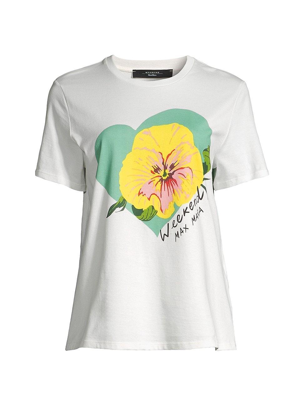 Womens Yen Hibiscus Heart Logo T-Shirt Product Image