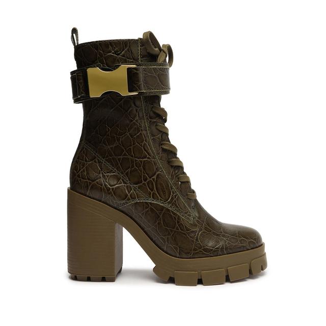 Roslyn Buckle Leather Bootie Female Product Image