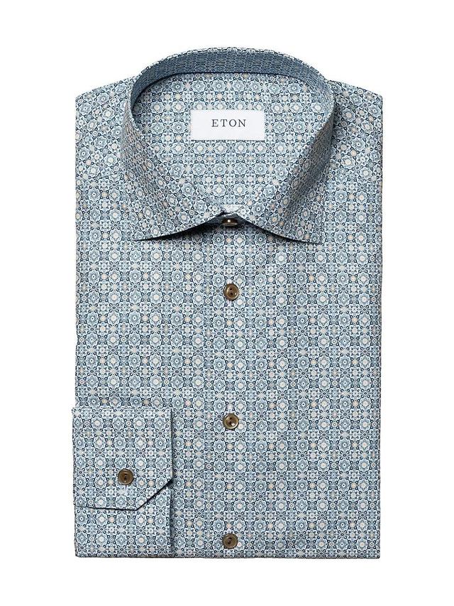 Mens Contemporary-Fit Geometric Shirt Product Image