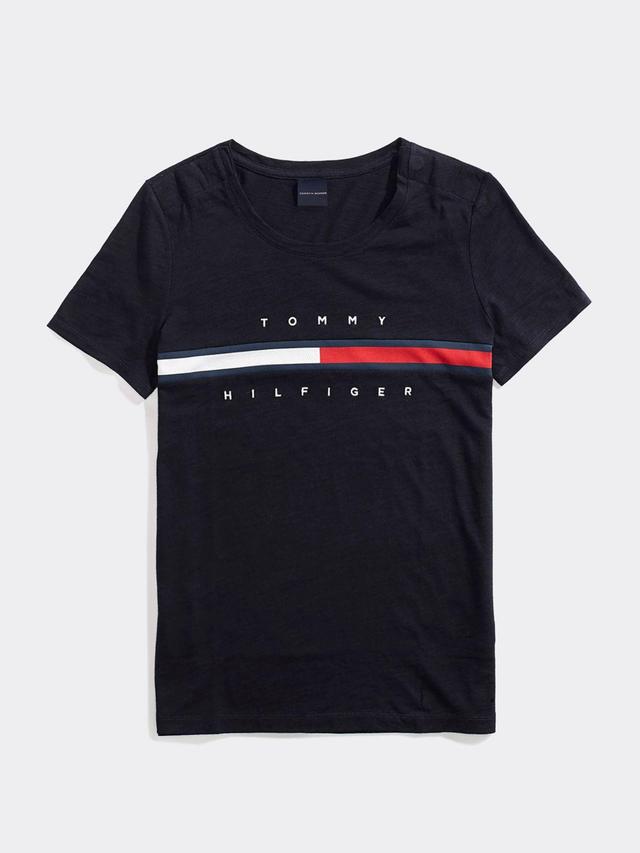 Tommy Hilfiger Women's Stripe Signature T-Shirt Product Image