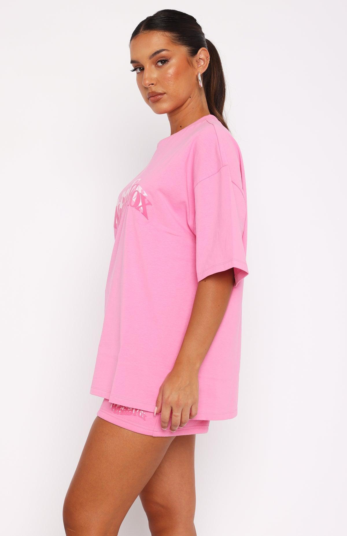 So Wavy Oversized Tee Pink Product Image