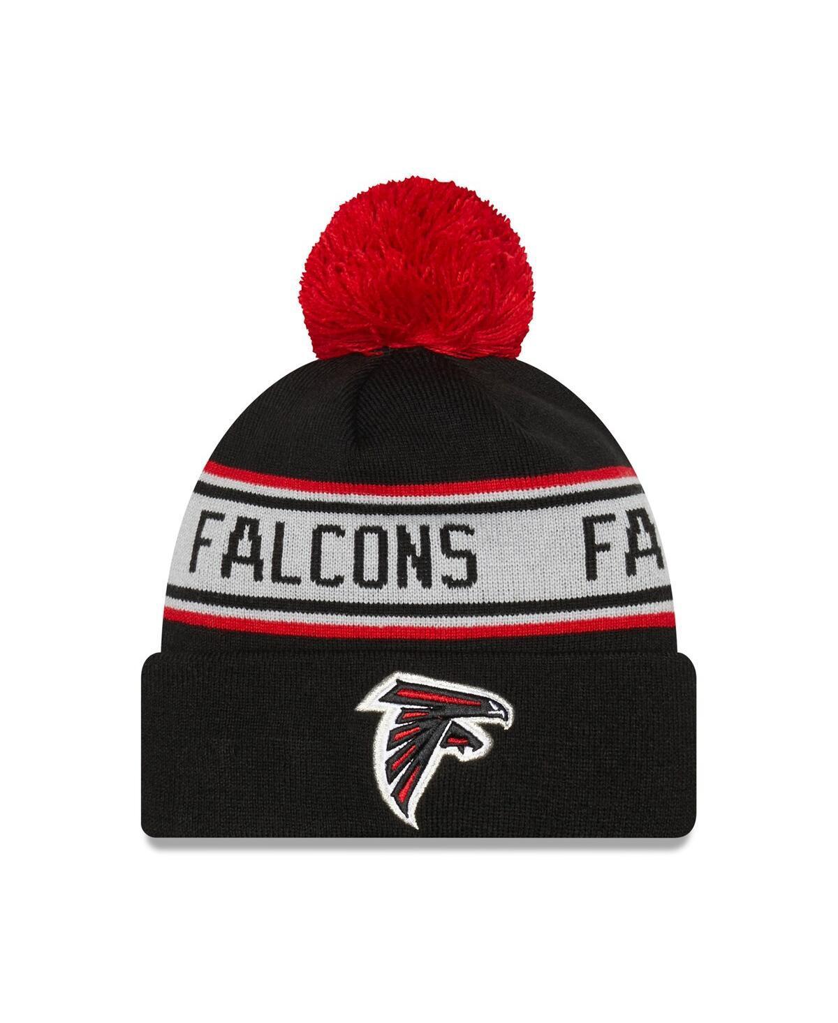 Mens New Era Black Atlanta Falcons Repeat Cuffed Knit Hat with Pom Product Image