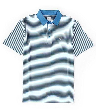 Callaway Knit 3-Color Striped Polo Shirt Product Image