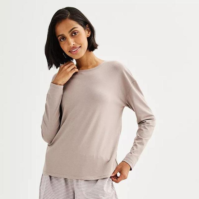 Womens Sonoma Goods For Life Long Sleeve Sleep Tee Product Image