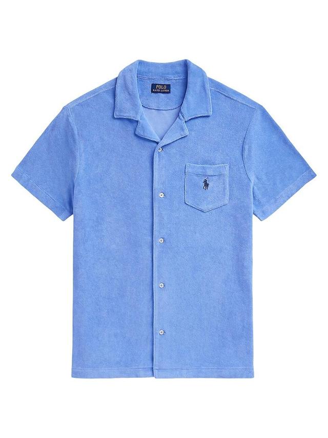 Mens Cotton-Blend Terry Camp Shirt Product Image