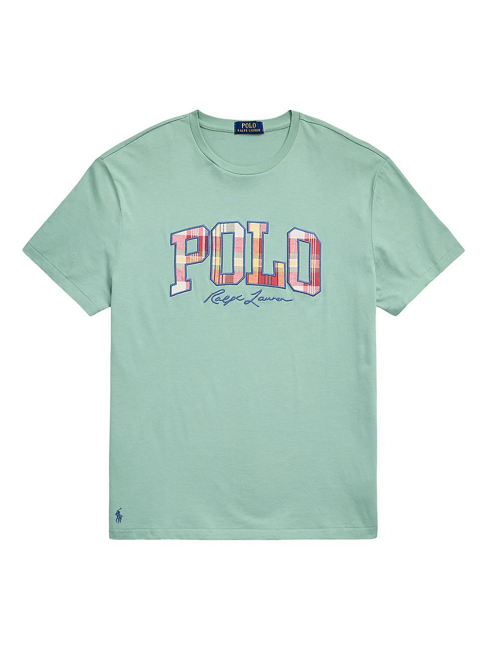 Polo Ralph Lauren Mens Classic-Fit Plaid-Logo Jersey T-Shirt Product Image