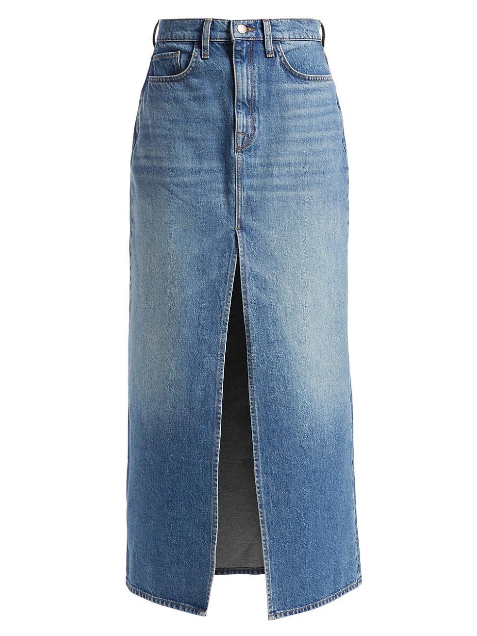 Womens Ms. Westwood Denim Maxi Skirt Product Image