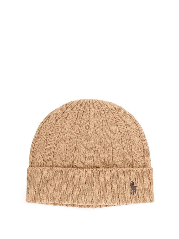 Classic Logo Embroidered Beanie In Beige Product Image