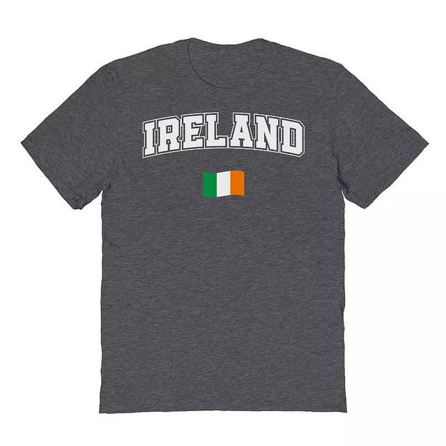 Mens Ireland Flag Graphic Tee Dark Grey Product Image