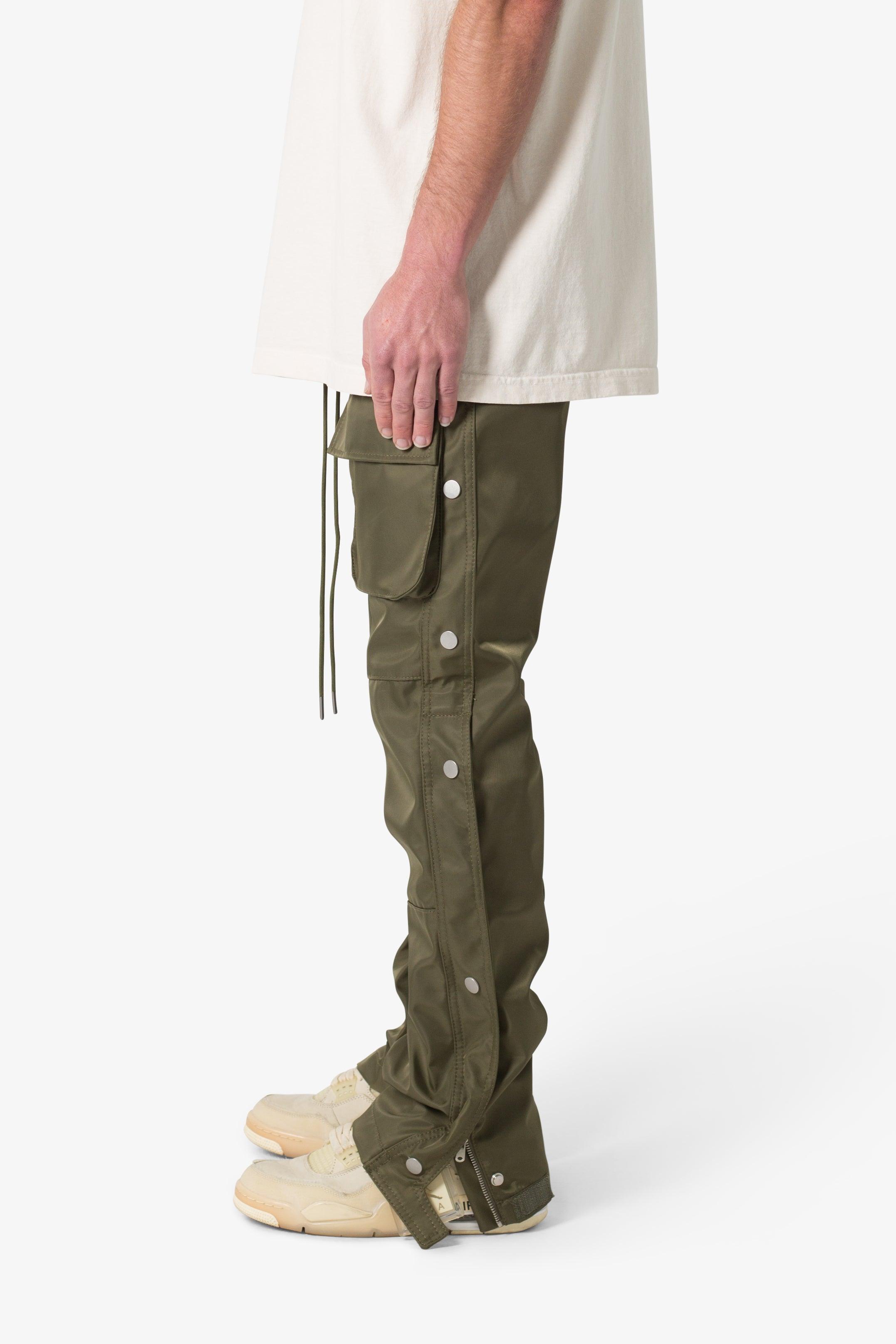 Snap Front Cargo Pants - Olive Product Image