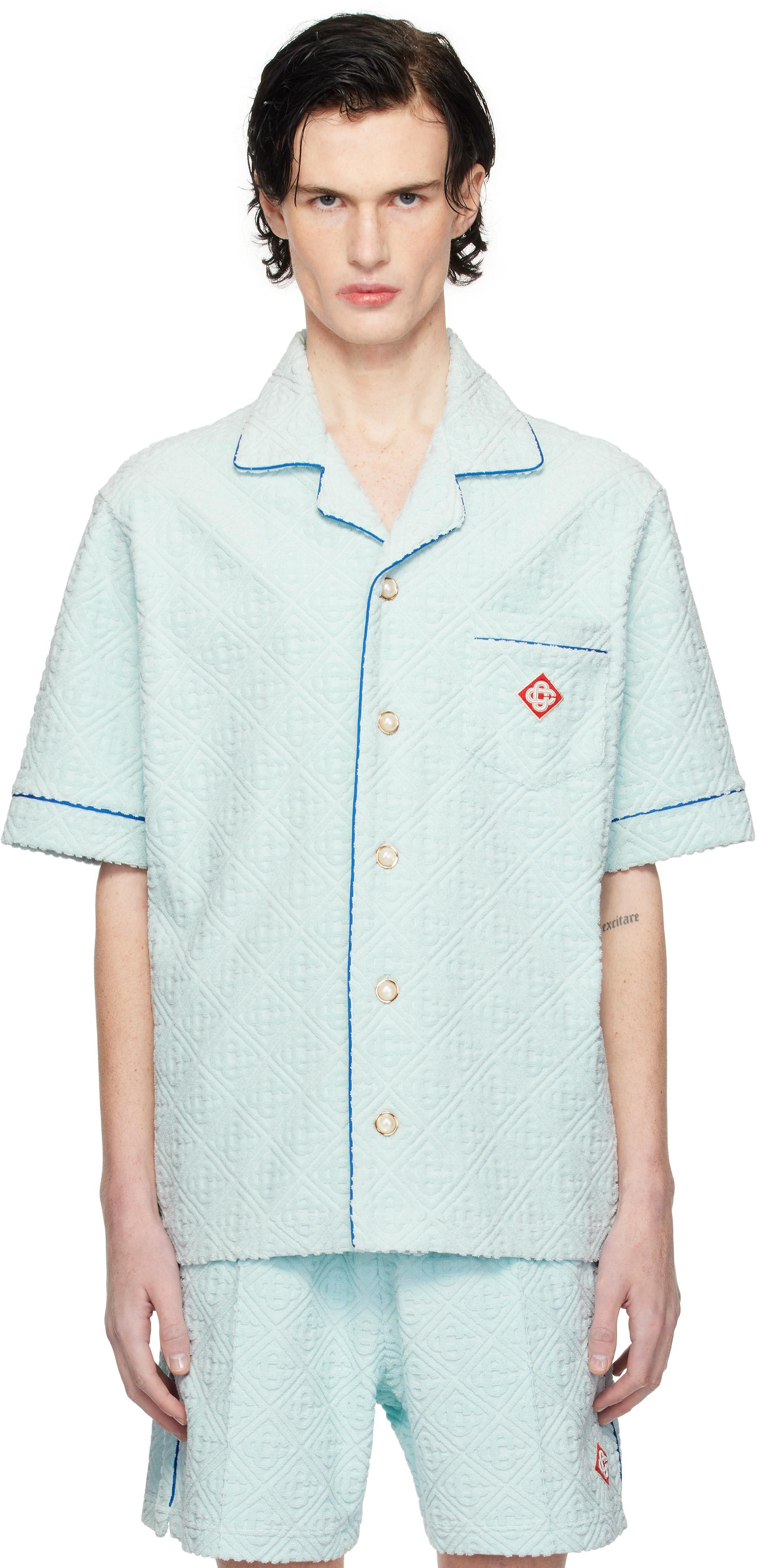 Blue Monogram Towelling Shirt Product Image