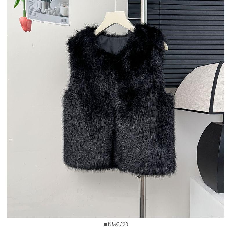 Faux-Fur Vest Jacket product image