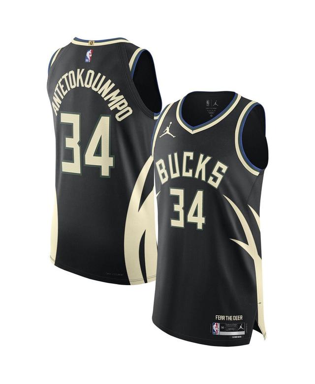 Mens Nike Giannis Antetokounmpo Milwaukee Bucks Authentic Jersey - Black Product Image