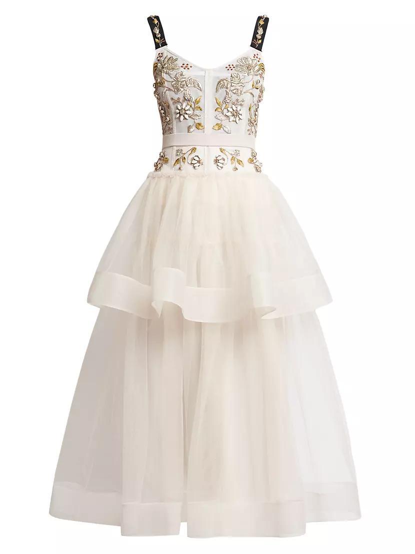 Tiered Bead-Embellished Gown Product Image