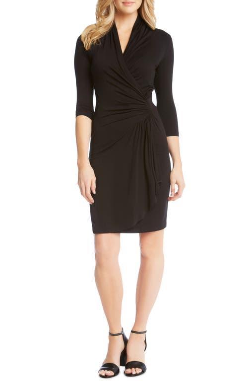 Karen Kane Cascade Faux Wrap Dress Product Image