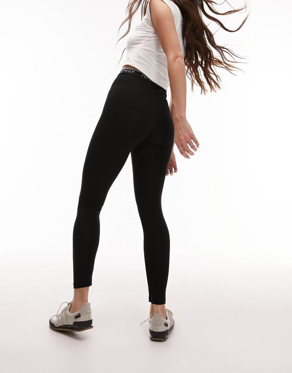 Topshop branded elasticized leggings Product Image