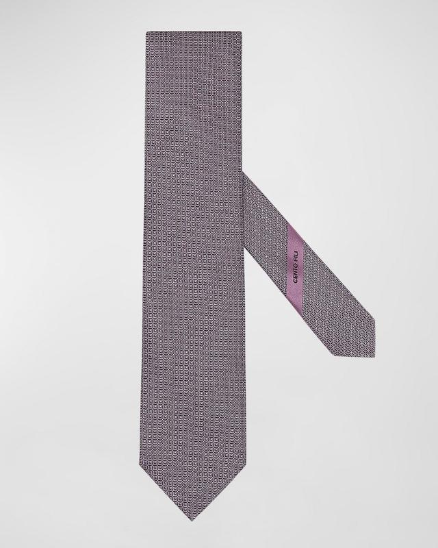 Mens Geometric Silk Tie Product Image