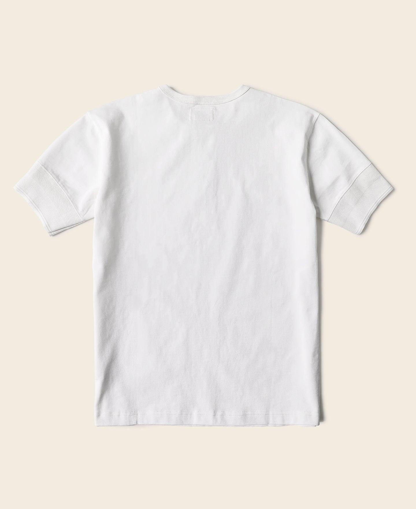 Vintage Short Sleeve Henley T-Shirt - White Product Image