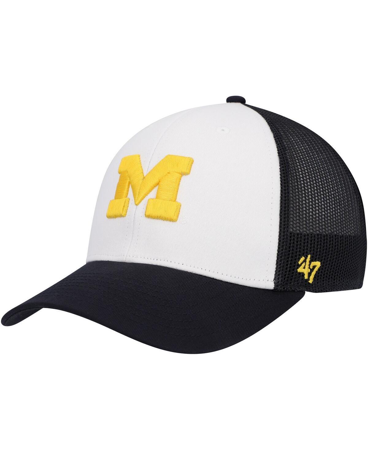 Mens 47 /Navy Michigan Wolverines Freshman Trucker Adjustable Hat Product Image