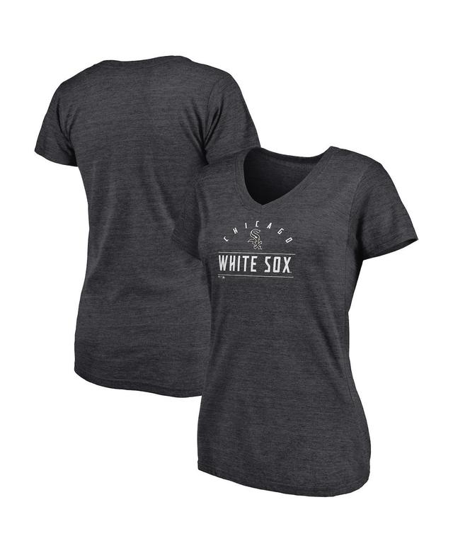 Womens Fanatics Branded Heather Charcoal Chicago White Sox League Leader V-Neck T-Shirt Product Image