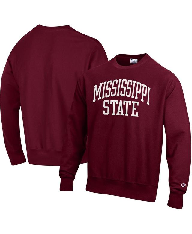 Mens Champion Maroon Mississippi State Bulldogs Arch Reverse Weave Pullover Sweatshirt MST Red Product Image