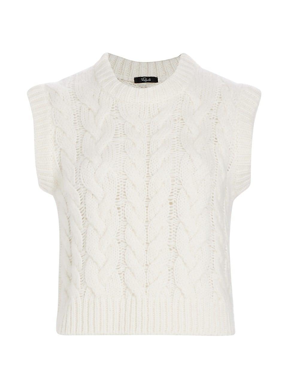 Womens Alexis Cable-Knit Sweater Vest Product Image