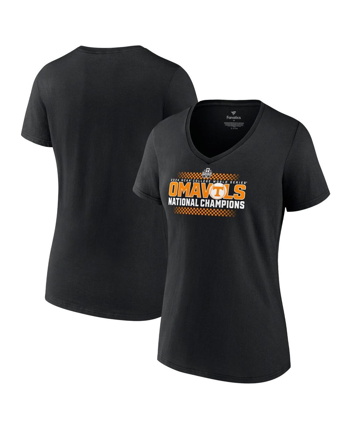 Fanatics Womens Black Tennessee Volunteers 2024 Ncaa Mens Baseball College World Series Champions Hometown V-Neck T-Shirt Product Image