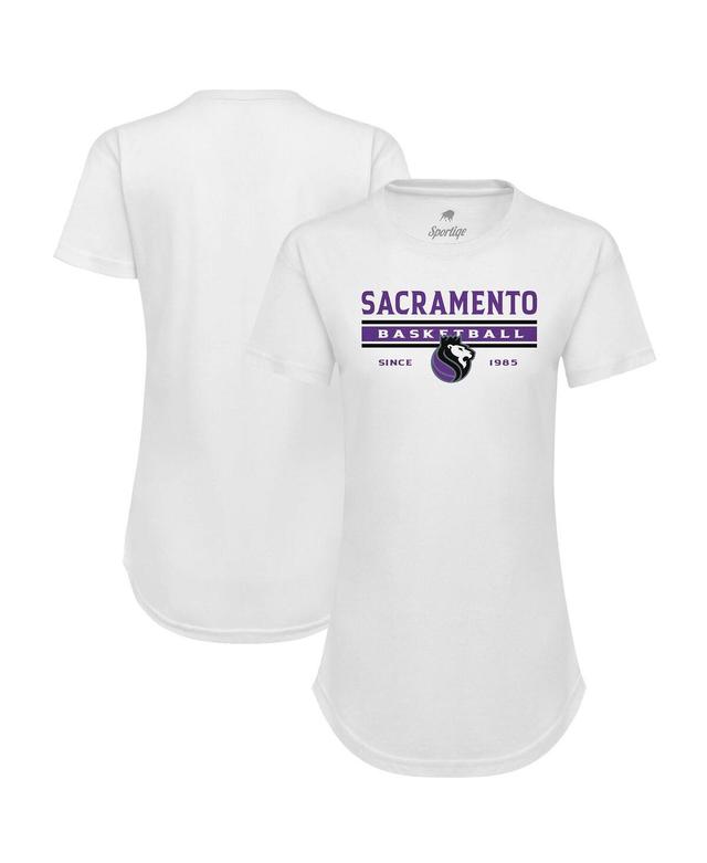 Womens Sportiqe White Sacramento Kings Origins Phoebe Tri-Blend T-shirt Product Image