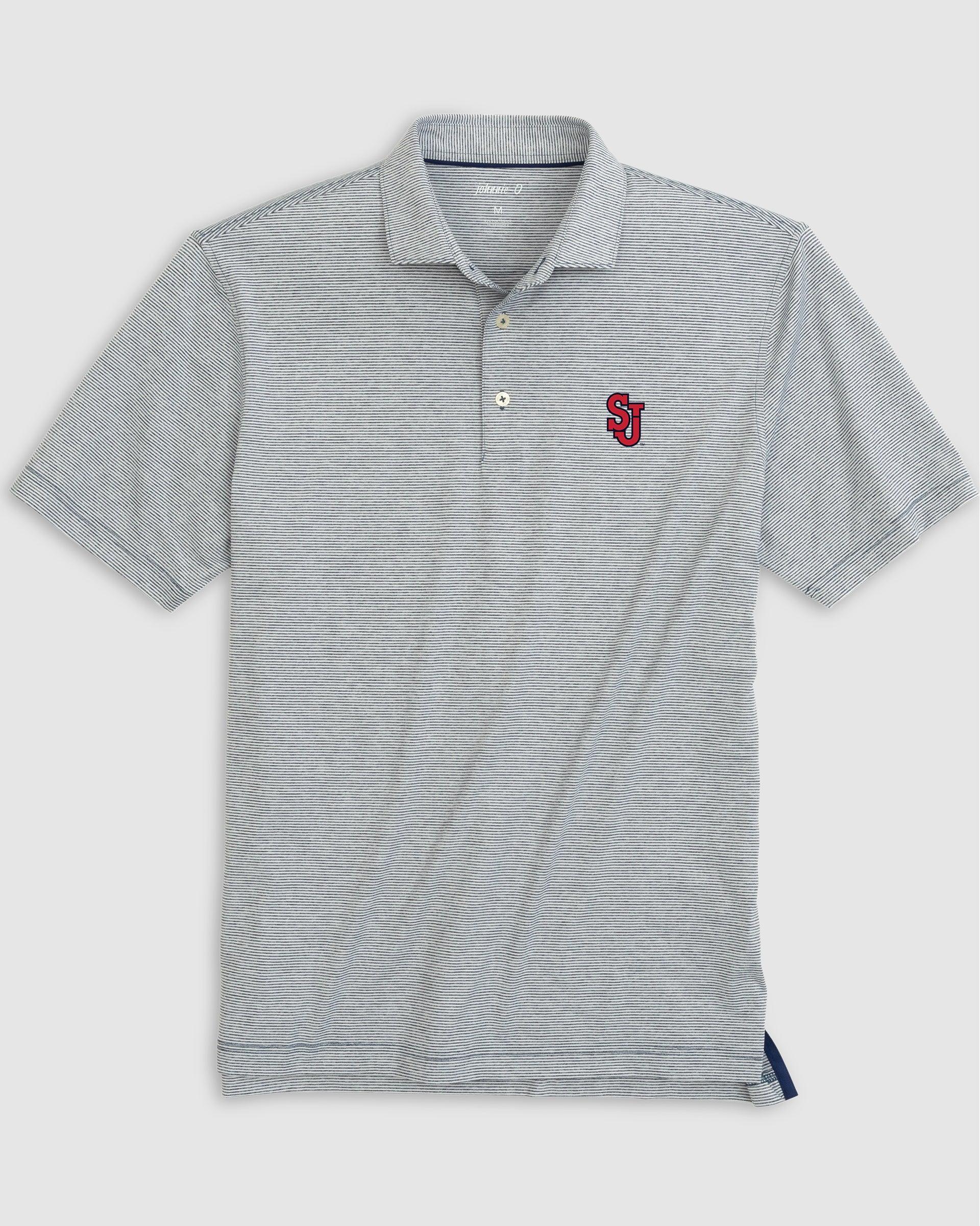 johnnie-O Mississippi State Lyndonn Striped Jersey Performance Polo - Vault Logo Product Image