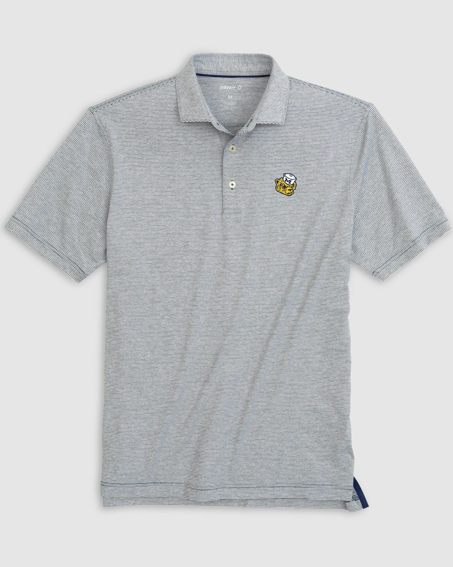 North Carolina Lyndonn Jr. Striped Jersey Performance Polo - Tar Heel Logo Product Image