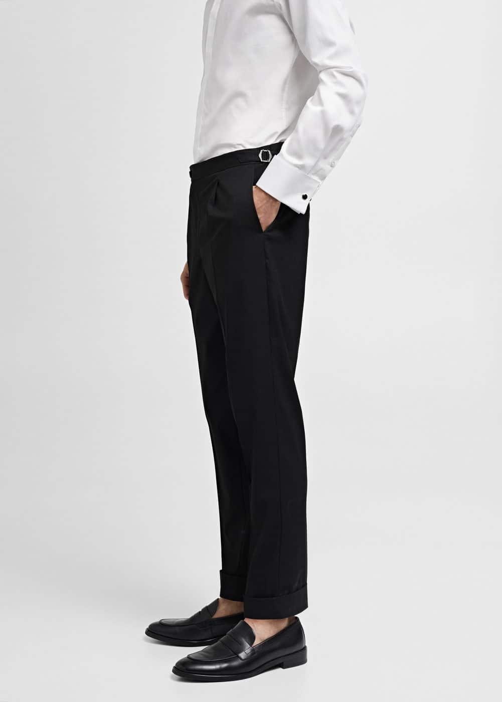 MANGO MAN - Slim-fit stretch suit pants blackMen Product Image