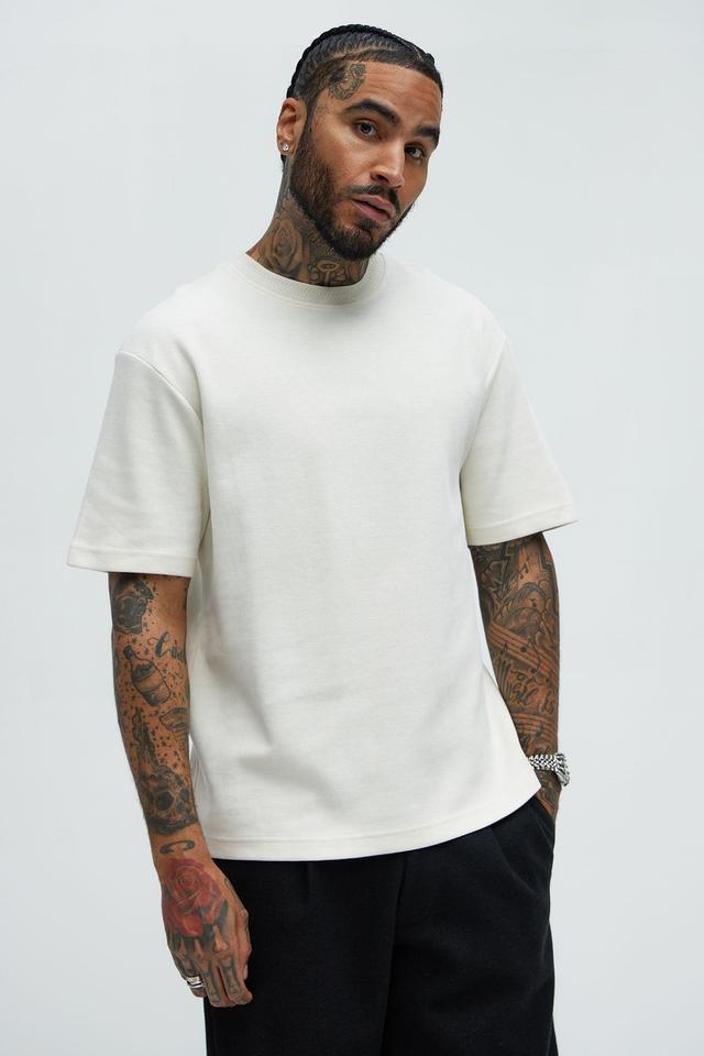 Marty Rib Relaxed Short Sleeve Tee - Off White Product Image