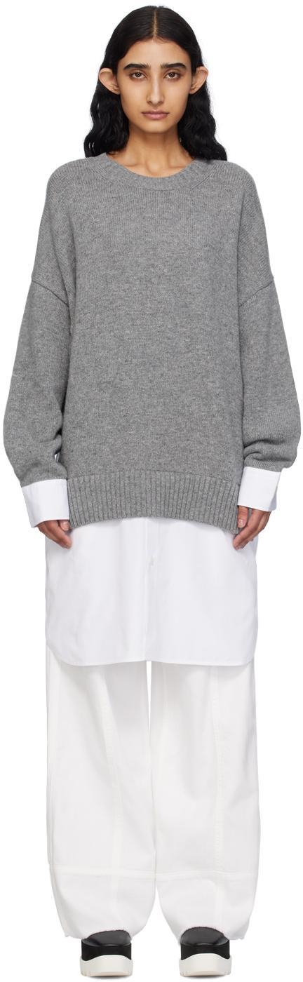 STELLA MCCARTNEY Gray Shirting Sweater In 1262 Grey Melange Product Image