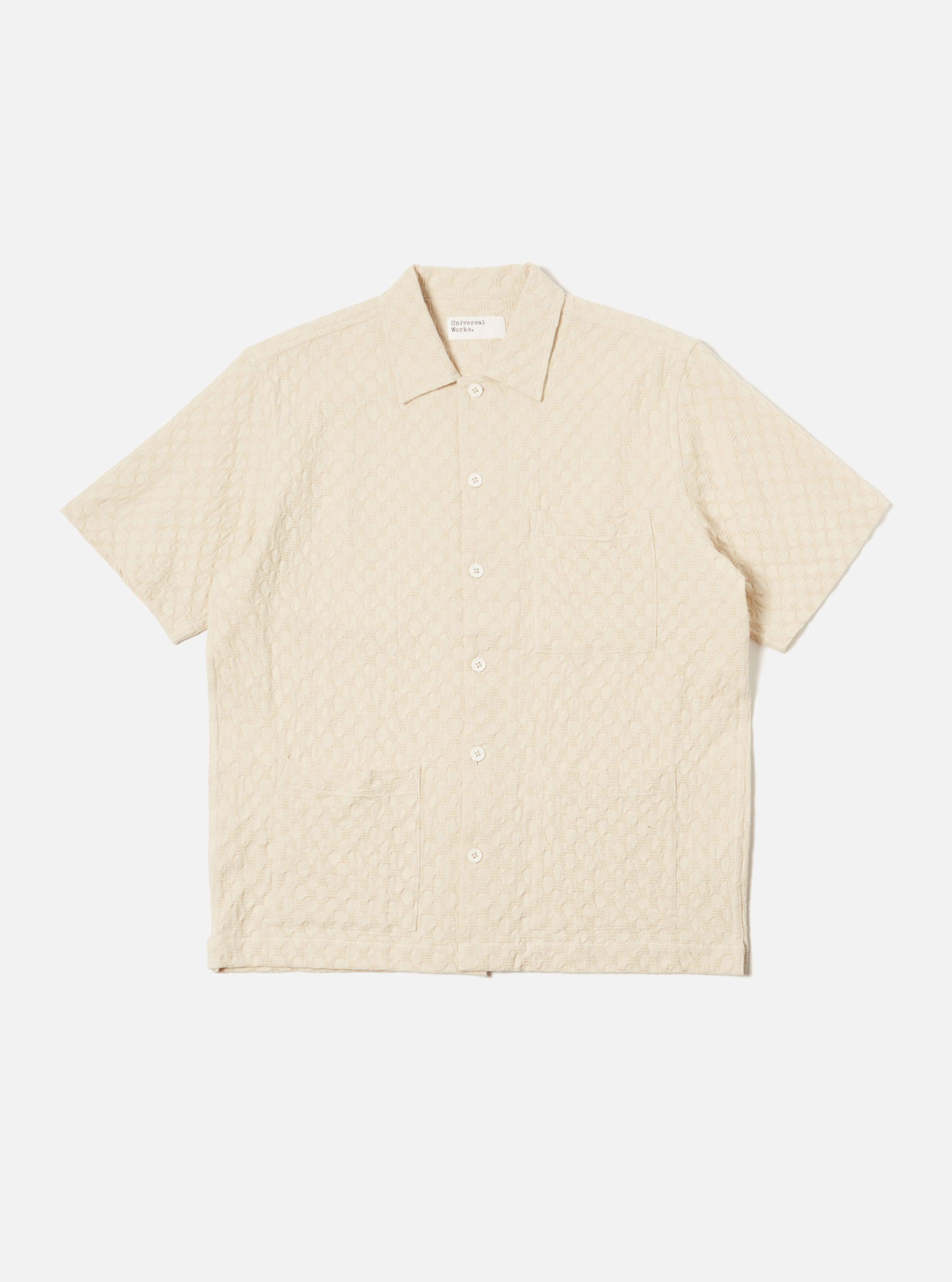 Universal Works Island Shirt in Ecru Dot Waffle Product Image