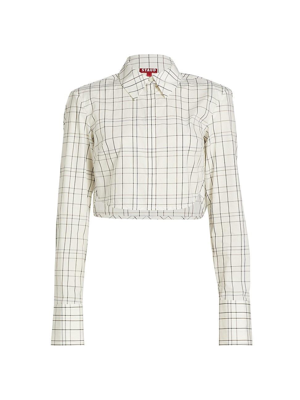 Womens Seneca Plaid Cropped Shirt Product Image