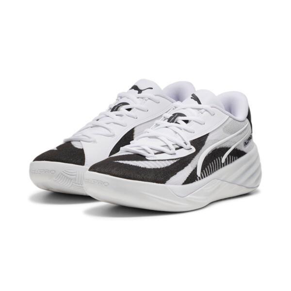 PUMA All-Pro NITRO™ Team Men's Basketball Shoes in White/Black Product Image