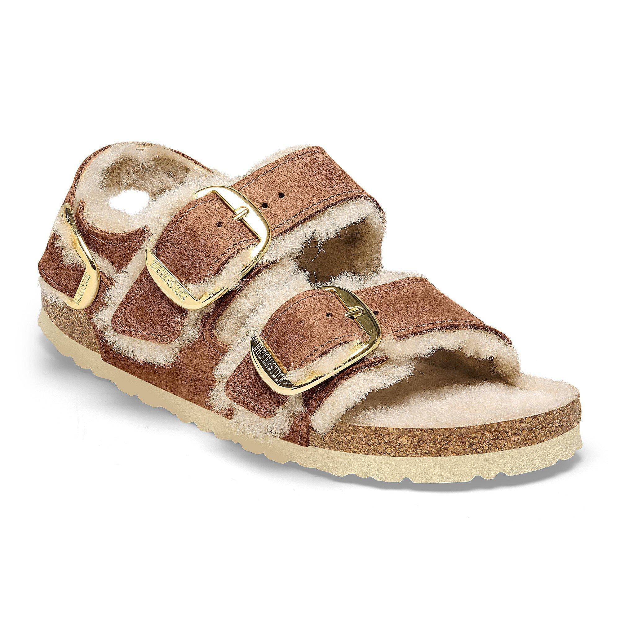 Milano Big Buckle Shearling Natural Leather Oiled Product Image