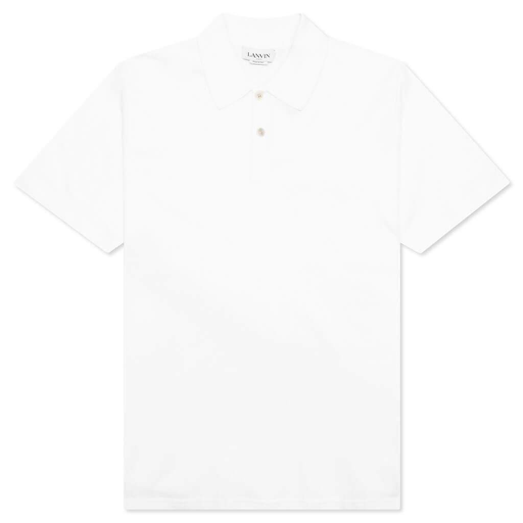 Classic FIt Polo with Logo Emblem Detail - Optic White Product Image