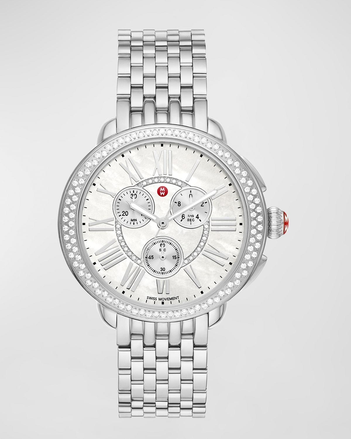 MICHELE Serein Diamond Bracelet Chronograph Watch, 40mm x 38mm Product Image