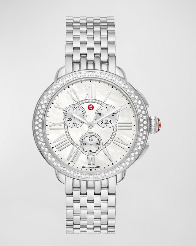 MICHELE Serein Diamond Bracelet Chronograph Watch, 40mm x 38mm Product Image