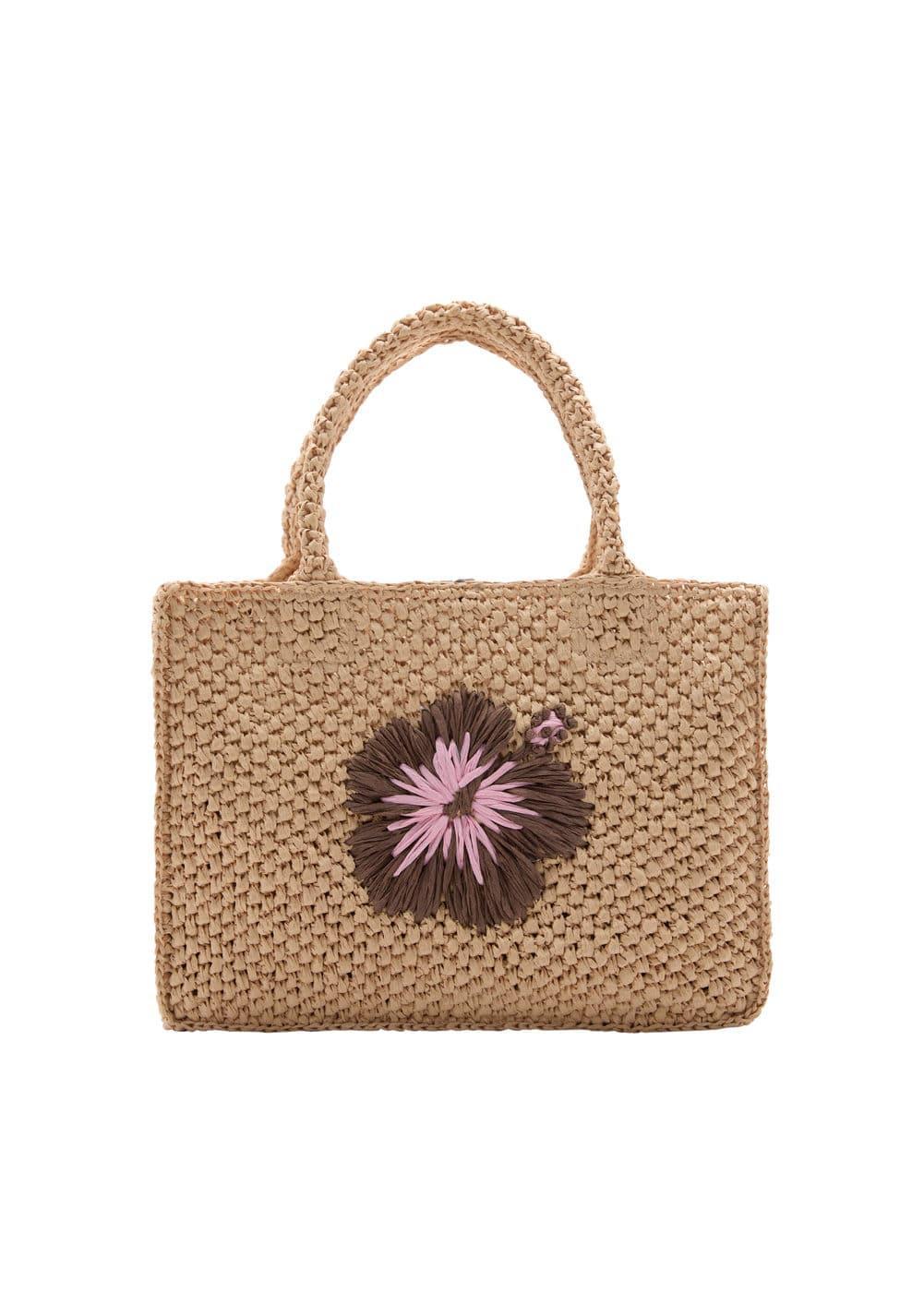 MANGO - Natural fiber handbag - One size - Women Product Image