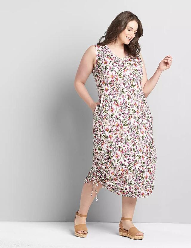 Ruched Side Midi Dress Product Image