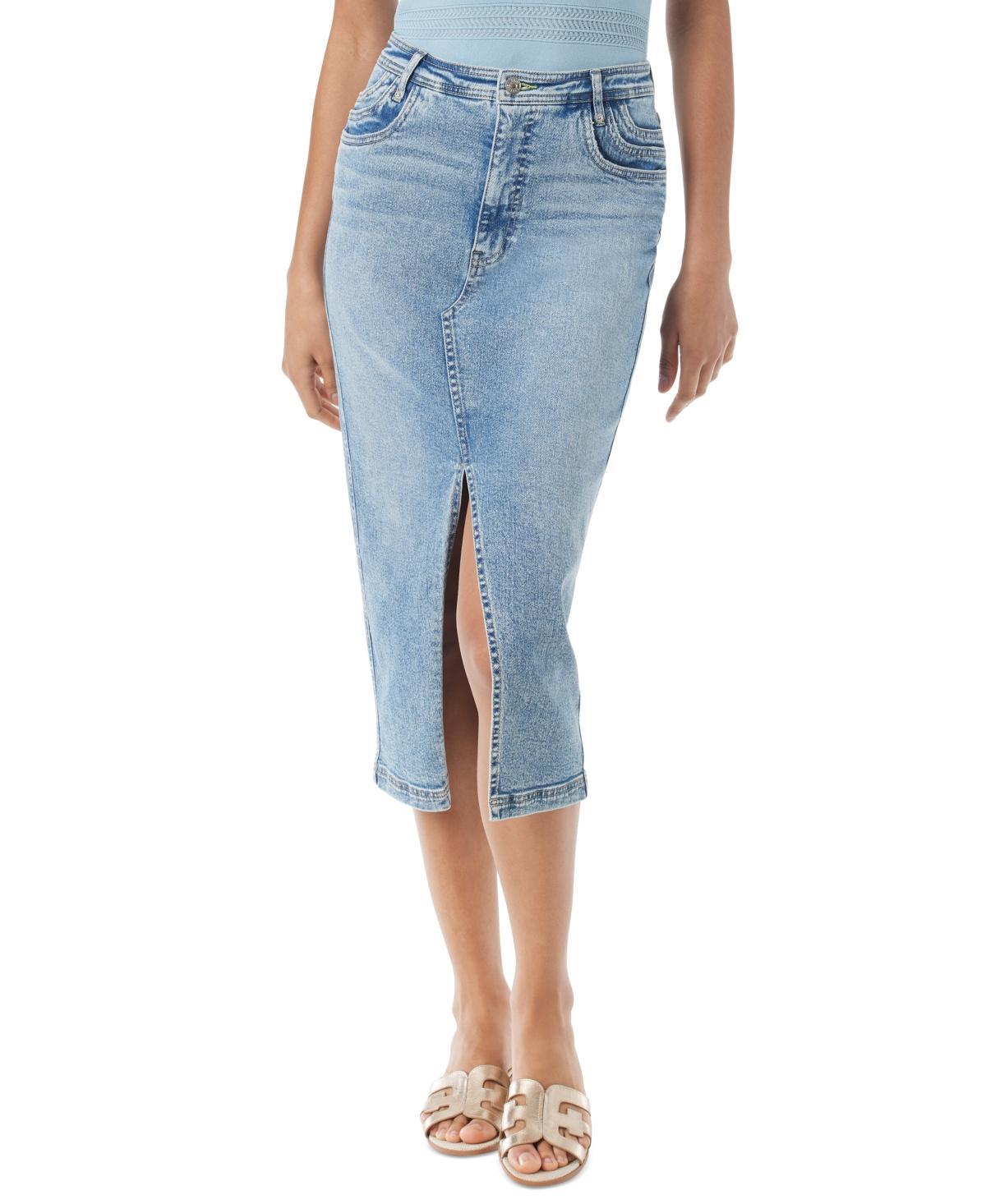 Sam Edelman Womens Kori Denim Midi Skirt Product Image