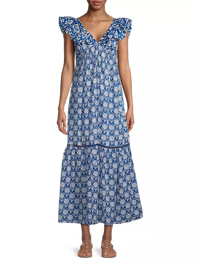 Jasmin Paisley Cotton Maxi Dress Product Image